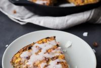 Paleo Carrot Cake Breakfast Bake with Dairy-Free Cream Cheese Glaze