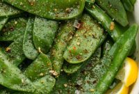 Sautéed Snow Peas with Garlic and Lemon Zest