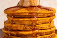 Protein Power Pumpkin Pancakes with Cinnamon Butter