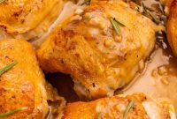 Sticky Maple Dijon Chicken Thighs