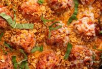 Cheesy Chicken Parm Meatballs