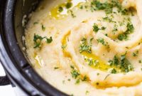 Creamy Whole30 Vegan Mashed Potatoes in Your Crockpot