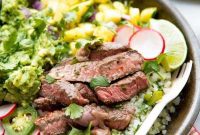 Street Style Whole30 Paleo Steak Taco Bowls