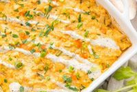 Spicy Paleo Buffalo Chicken Casserole with Creamy Ranch and Cauli Rice Whole30 Low Carb