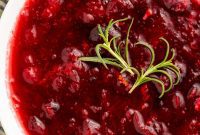 Rosemary-Orange Infused Cranberry Compote