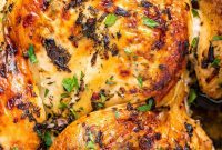 Garlic Herb Butter Infused Spatchcock Chicken