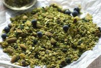 Vibrant Matcha Blueberry Granola