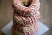 Plant-Based Baked Apple Cider Donuts with Pomegranate Glaze