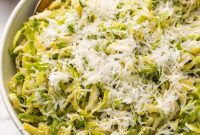 Crisp Shaved Brussels Sprouts Salad with Zesty Lemon & Parmesan