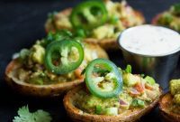 Crispy Vegan Guac Potato Skins with Creamy Ranch Drizzle