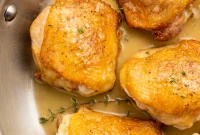 Ultimate Crispy Pan Seared Chicken Thighs