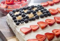 Whimsical Flag Cake: Whipped Cream Dream with Bunny Graham Delights