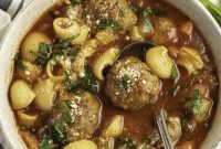 Hearty Homemade Italian Meatball Soup