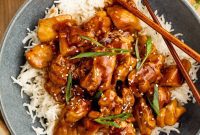 Sticky Bourbon Glazed Chicken