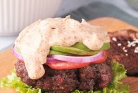 Whole30 Zesty Burgers with Spicy Mayo