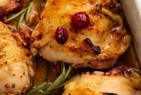 Easy One-Pan Cranberry Rosemary Chicken