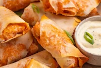 Crispy Oven-Baked Buffalo Chicken Rolls