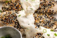 Whole30 Everything Bagel Chicken with Creamy Scallion Sauce