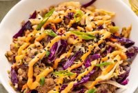 Speedy Egg Roll Bowl with Crispy Slaw
