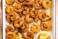 Golden Garlic Broiled Shrimp