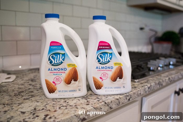 Silk Almondmilk Unsweetened 96 Oz, a versatile and healthy dairy-free alternative for paleo baking.