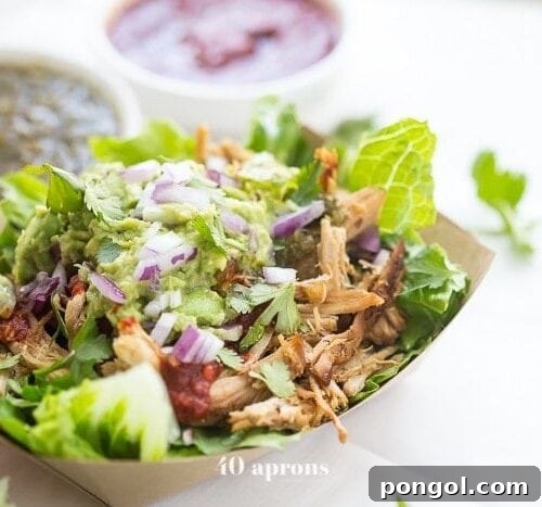 This Chipotle copycat Whole30 carnitas bowl is a take on the Whole30 Chipotle favorite and is a fantastic Whole30 dinner, especially for warmer weather! I just can't think of a better way to eat Whole30 Mexican food. Sorry, Chipotle!