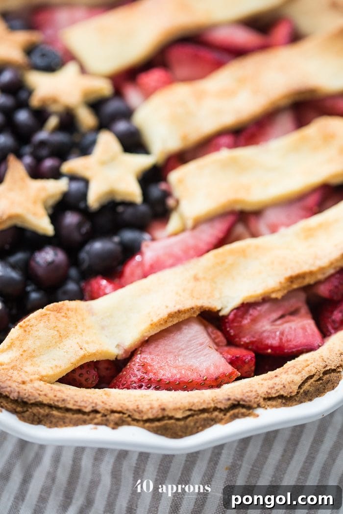Guilt-Free Paleo American Flag Pie 6 A freshly baked Paleo American Flag Pie, ready to be served