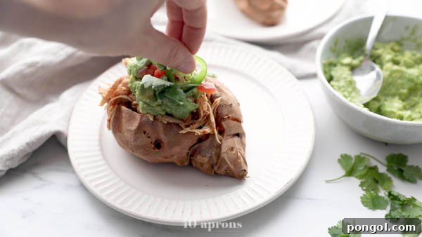 Mexican stuffed sweet potatoes assembled