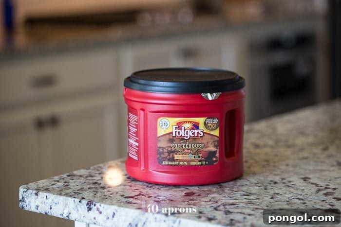 Folgers Coffeehouse Blend coffee grounds for cold brew