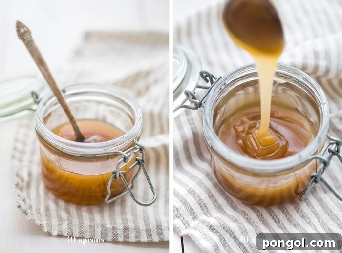 Close-up of paleo iced caramel macchiato with caramel drizzle