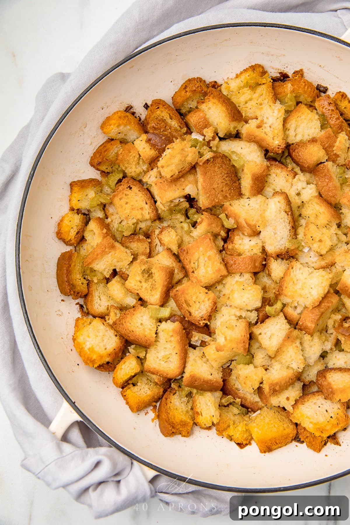 30 Festive Casseroles Your Holiday Table Needs 27 Gluten free stuffing in a large round casserole dish.