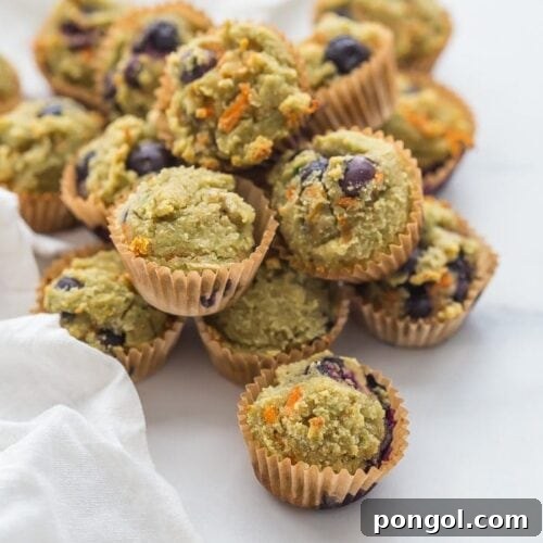 These gluten-free muffins for kids (with blueberries and avocado) are the perfect back-to-school muffins! Gluten and grain free, made with cultured dairy, and with low sugar, they're great to serve to a class, too. These gluten-free muffins for kids are packed with fruits and veggies, including carrots, avocado, and blueberries! I think your family will love these gluten-free muffins for kids just as much as mine does.