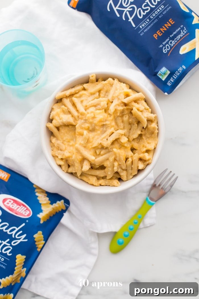 Healthy macaroni and cheese with hidden vegetables