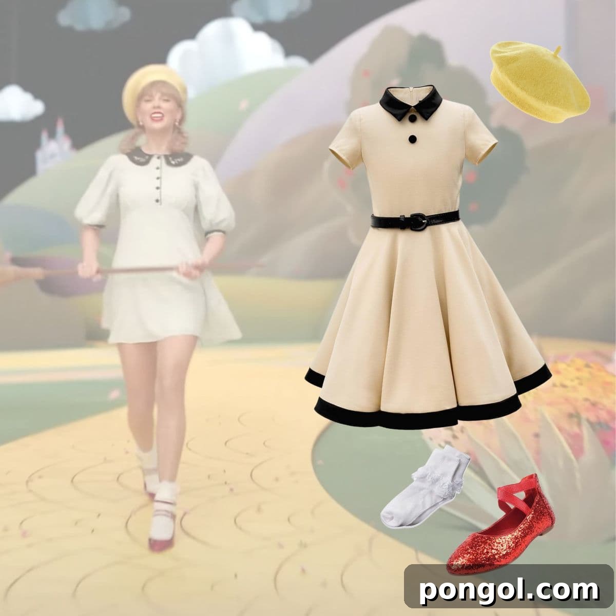 Taylor Swift Karma music video outfit, featuring a flowing, ethereal design.