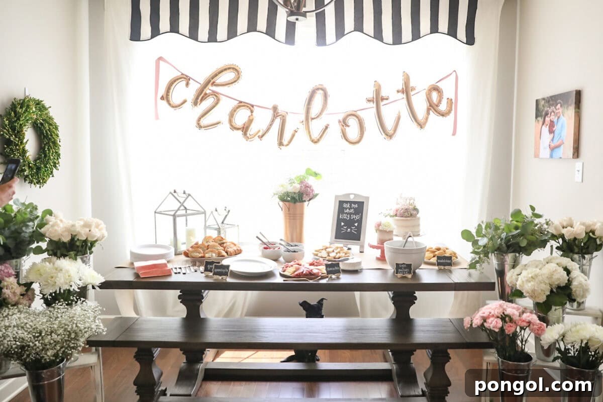 A flower stall birthday party for Charlotte's first birthday.