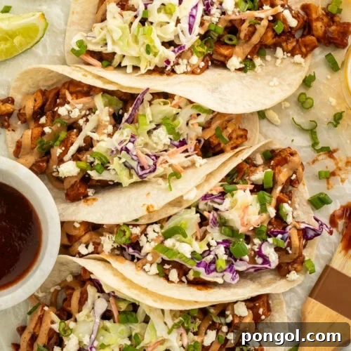 Smoky Chicken Taco Feast 5 Close-up of a delicious BBQ Chicken Taco