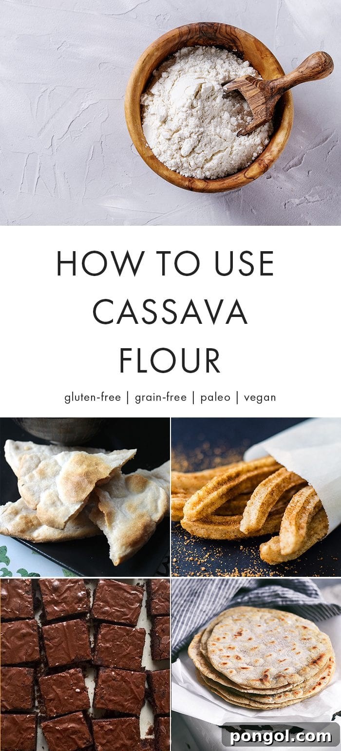 A selection of delicious baked goods and recipes made with versatile cassava flour, perfect for gluten-free and grain-free diets