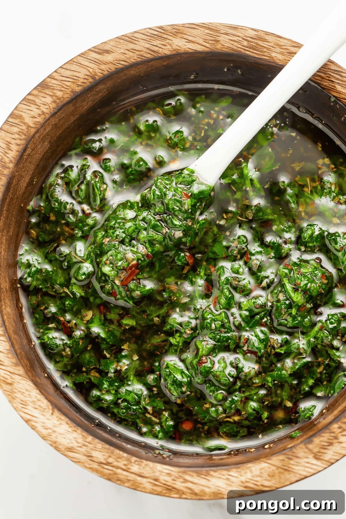 Fresh Chimichurri Sauce with parsley, cilantro, and garlic