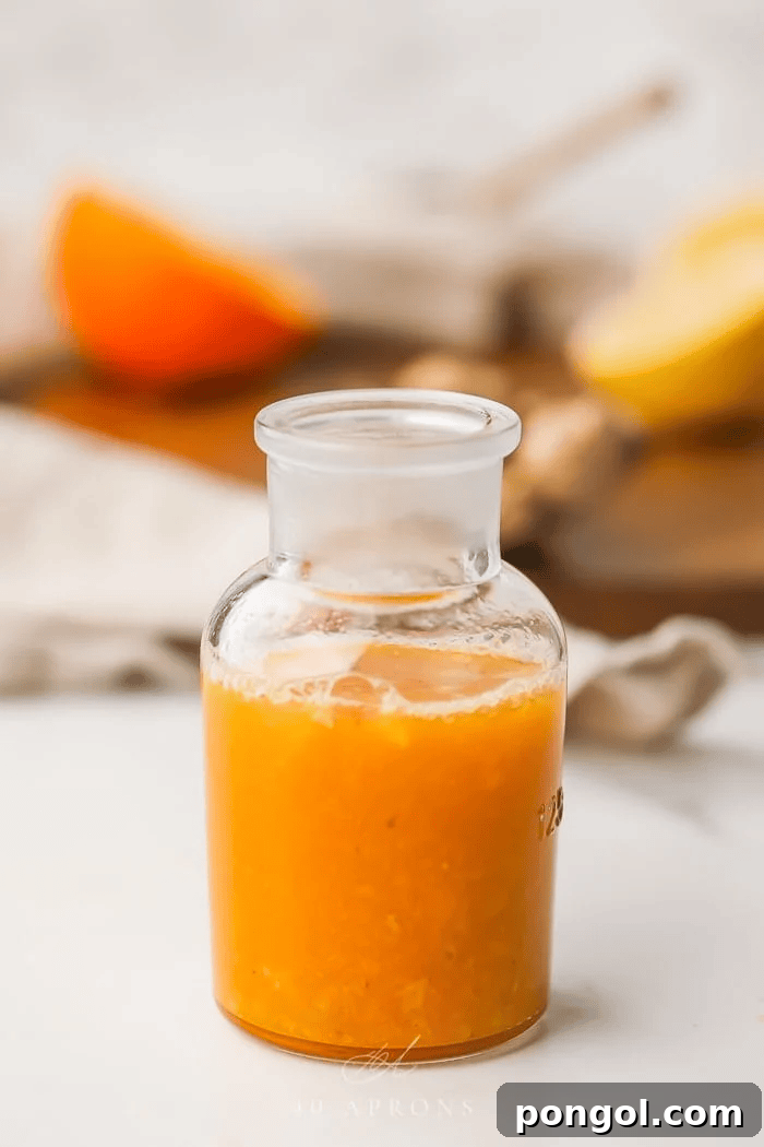 Immune System Booster Shot with garlic, ginger, turmeric, and citrus