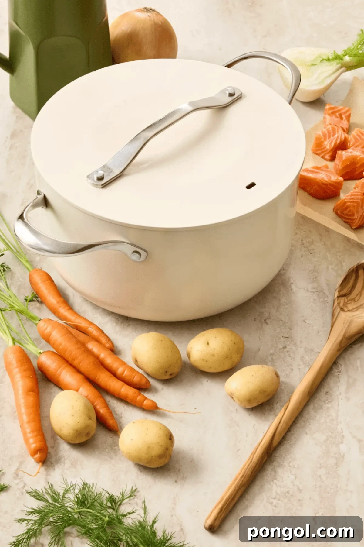 Unveiling 2026s Best Kitchen Innovations and Home Upgrades You Need to See 13 Quince ivory ceramic nonstick soup pot with lid on marble counter