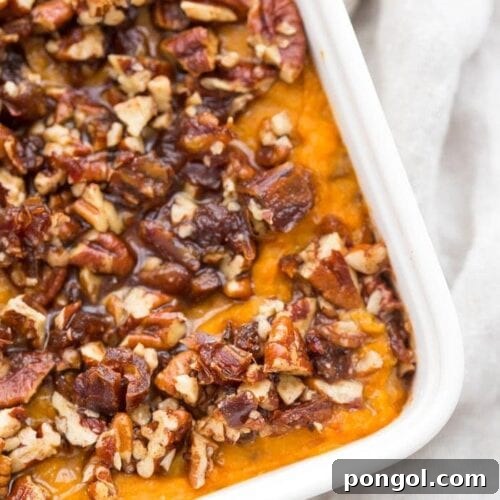 Whole30 Sweet Potato Casserole with Pecan-Date Topping (Paleo)