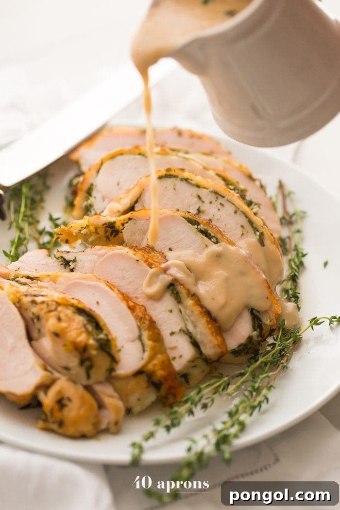 Perfectly brined Whole30 turkey breast with crispy skin