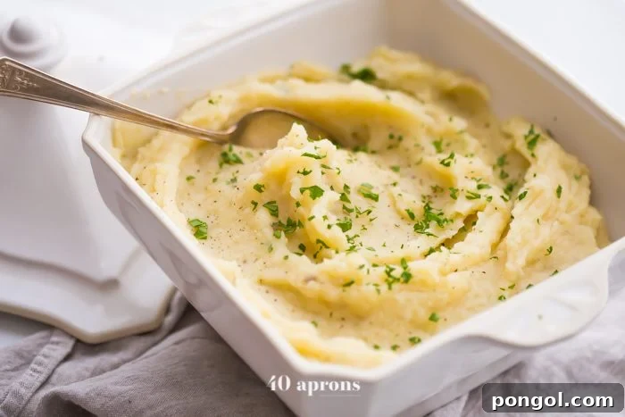 These Whole30 Crockpot mashed potatoes are so easy and creamy. Lactose-free and with a vegan or dairy-free option, these Whole30 Crockpot mashed potatoes are absolutely perfect for any Whole30 Thanksgiving or vegan Thanksgiving table, since they cook while you work on the rest of dinner! Rich and garlicky, these Whole30 Crockpot mashed potatoes will totally become a Whole30 Thanksgiving or vegan Thanksgiving tradition.