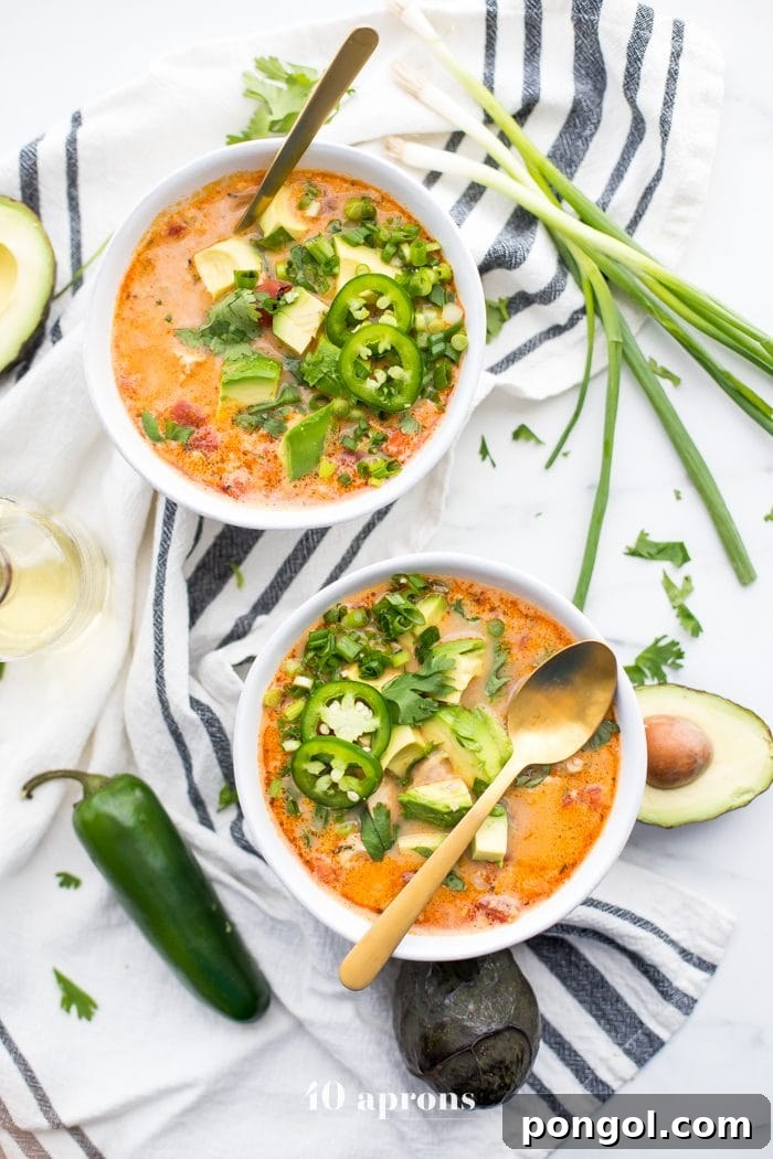 Hearty and healthy Whole30 Leftover Turkey Tortilla Soup, perfect for post-Thanksgiving meals.