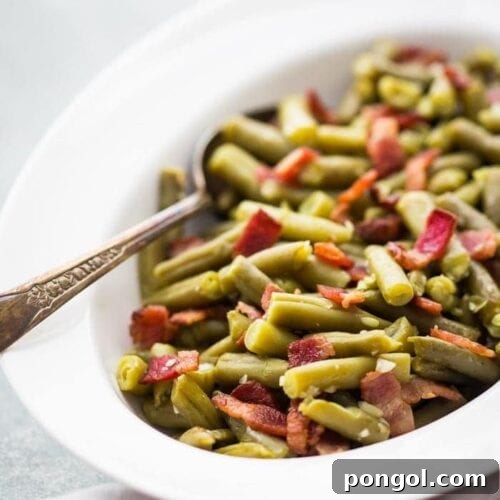 Green beans with bacon