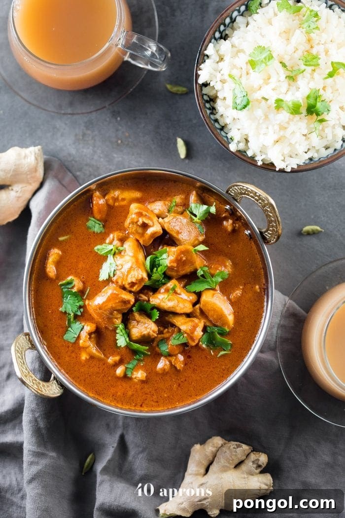 Creamy Whole30 Dairy-Free Indian Butter Chicken 2 Delicious Whole30 Indian butter chicken served with cauliflower rice and chai tea