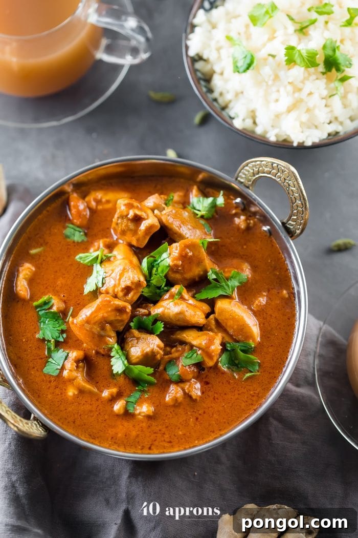 Creamy Whole30 Dairy-Free Indian Butter Chicken 4 Creamy Whole30 Indian butter chicken ready to be served