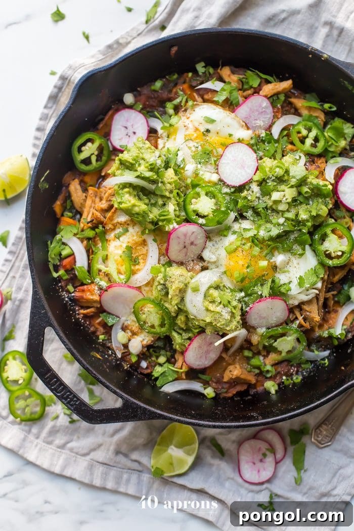 Whole30 Compliant Chilaquiles with Carnitas and Sweet Potatoes - Healthy Mexican Breakfast