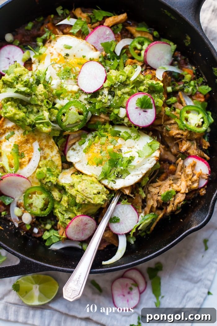Whole30 Chilaquiles with Carnitas and Sweet Potatoes - Healthy Breakfast Idea
