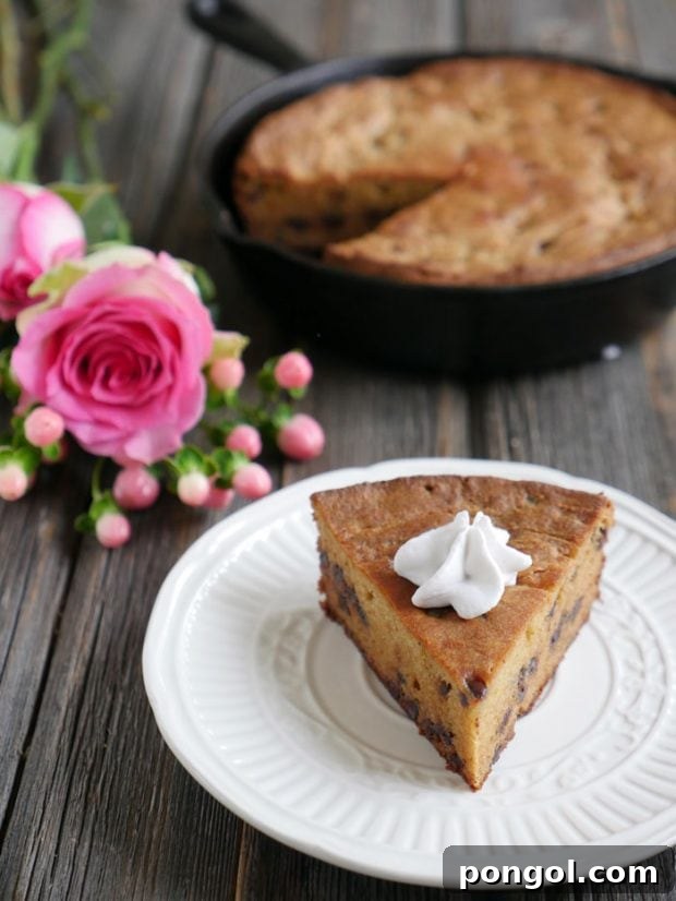 Chocolate Rose Skillet Cake